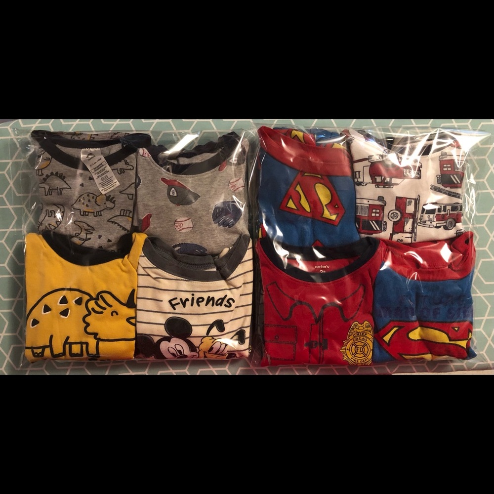 Toddler Boy Pajamas 8 sets